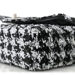 Sequin Houndstooth Small Flap Black White