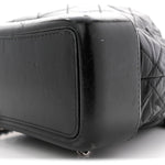 Aged Calfskin Quilted Small Gabrielle Backpack Black