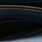 Sheepskin Matelasse Chevron Monogram Medium College Bag Navy
