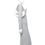 Smooth Calfskin Ava Logo Shoulder Bag White