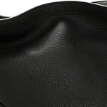 Grained Calfskin Large Slouchy Banana Bag Black