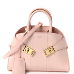 Snakeskin XS Hug Bag Rose Bon Bon