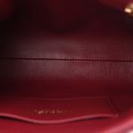 Lambskin Quilted Small Eyes On You Shopping Bag Dark Burgundy
