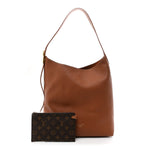 Grained Calfskin Low Key Hobo MM Cognac