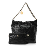 Calfskin Quilted Small Chanel 22 Black