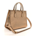 Metallic Dauphine Medium Frame Tote Gold