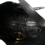 Grained Calfskin Small Spin Tote Black