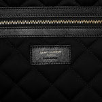 Calfskin Quilted ES Giant Travel Bag Black