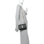 Grain De Poudre Small Classic Monogram Kate Satchel Black