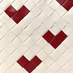 Nappa Intrecciato Heart Medium Dustbag White Dark Red