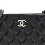 Lambskin Quilted Crossbody Bag Black