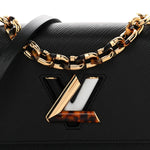 Epi Tortoiseshell Twist Shoulder Bag MM Black
