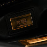 Shearling Nappa Macro FF 1974 Mini Peekaboo Iconic Satchel Tobacco Black