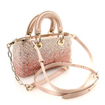 Satin Crystal Sequins Embroidered Micro Lady D-Joy Pink