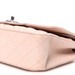 Caviar Quilted Medium Double Flap Light Pink