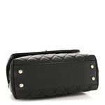 Caviar Quilted Mini Coco Handle Flap Black
