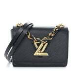 Epi Twist Braided Strap Shoulder Bag MM Black