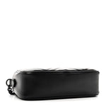 Calfskin Matelasse Monochrome Small GG Marmont Chain Shoulder Bag Black