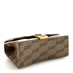 Coated Canvas BB Monogram Hourglass Top Handle Bag XS Beige Brown