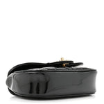 Patent Calfskin Quilted Mini Flap Black
