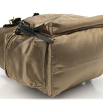 Metallic Satin Nylon Medium Rucksack Backpack Gold