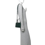 Vegan Leather Small Shopping Bag Dark Olive