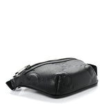 Piuma Calfskin Jumbo GG Embossed Small Belt Bag Black