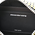 Mesh Crystal Rhinestone Mini Heiress Pouch Porcelain