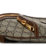 GG Supreme Monogram Textured Calfskin Retro Interlocking G Belt Bag Beige Ebony Brown Sugar