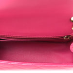 Lambskin Quilted Mini Square Flap Pink