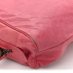 Agneau Classic Hardware Briefcase Tote Pivoine