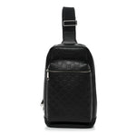 Guccissima Sling Backpack Black