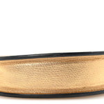 Metallic Grainy Calfskin Mini Vlogo Hobo Bag Gold