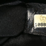 Velvet Checkered Flap Bag Black