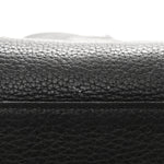 Pebbled Calfskin Medium Soho Chain Shoulder Bag Black