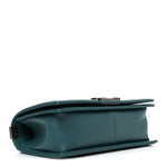 Caviar Chevron Quilted Medium Boy Flap Green