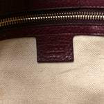 Pebbled Calfskin Large Bamboo Shopper Tote Burgundy