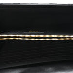 Lambskin Quilted Medusa Wallet On Chain Crossbody Black