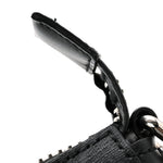 GG Supreme Monogram Web Small Flat Messenger Bag Black Grey