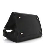 Grained Calfskin Soft Margaux 10 Bag Black