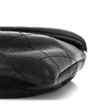Lambskin Half Moon Wallet On Chain WOC Black