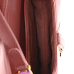 Goatskin Micro Saddle Bag With Strap Coral Powder