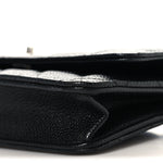 Caviar Quilted CC Turnlock Wallet On Chain WOC Black