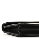 Grain De Poudre Matelasse Chevron Monogram Envelope Chain Wallet Black