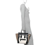 Bullhide Calfskin Nubuck Micro Tri-Color Luggage White Khaki