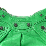 Agneau Arena Le Cagole Shoulder Bag XS Vivid Green