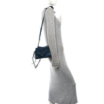 Grained Calfskin Neo Classic Silver Hardware Mini City Petrol Blue