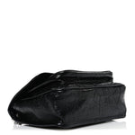 Crinkled Calfskin Matelasse Monogram Baby Niki Chain Satchel Black