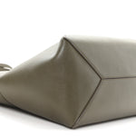 Shiny Calfskin Medium Puzzle Fold Tote Dark Khaki Green