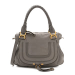 Calfskin Medium Marcie Satchel Cashmere Grey